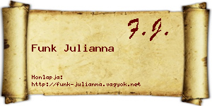 Funk Julianna névjegykártya
